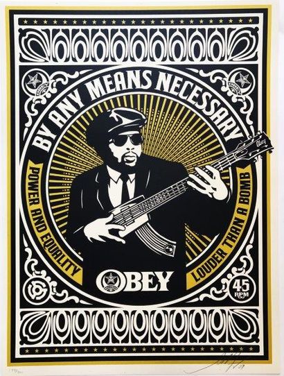 PRINT OBEY
By any means necessary gold, 2007
Sérigraphie...