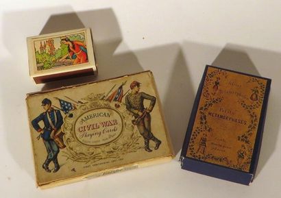 Jeu de cartes de la guerre civile américaine,...