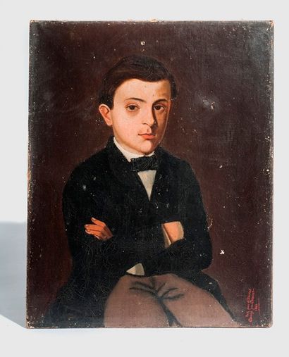 J. Doussan
Portrait de jeune homme, 1863
Huile...