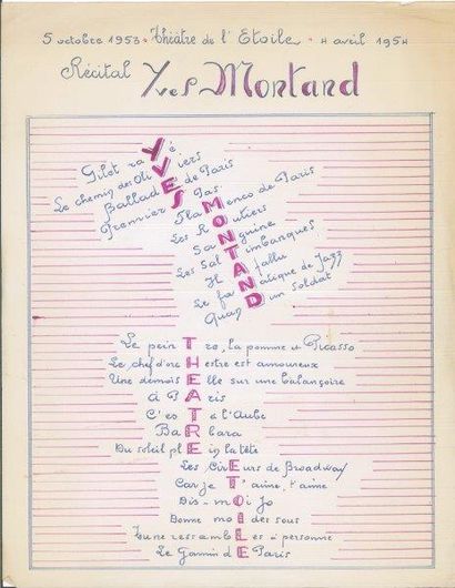 Yves Montand
Projet original d’affiche ou...