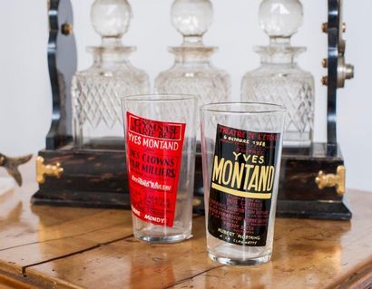Ensemble comprenant :
Cinq verres à orangeade...