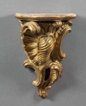 PETITE CONSOLE D'APPLIQUE rocaille en bois...