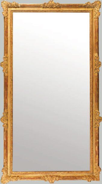 IMPORTANT MIROIR AU MERCURE dans un cadre...