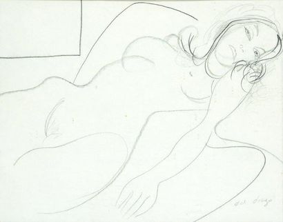 DEL DRAGO

Nu allongé
Dessin signé en bas...