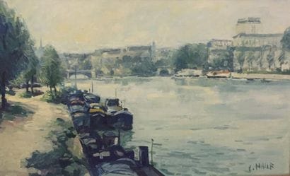 CHARLES MALLE, né en 1935

Péniche sur le...