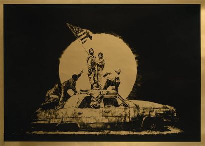 BANKSY (Britannique, né en 1975)

GOLD FLAG,...
