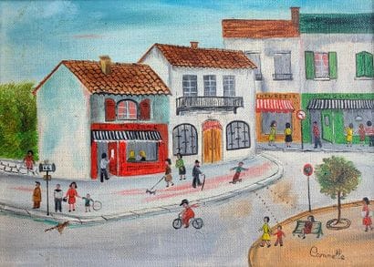 CANNELLE
Village animé
Huile sur toile signée...