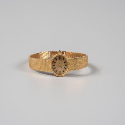 Bracelet montre de dame ruban en or 750°/°°,...