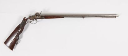 Fusil de chasse à double canon en table platine...