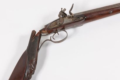 Fusil de chasse à double canon en table platine...