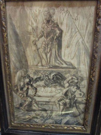 Ecole ITALIENNE du XVIIIème siècle
Monument...