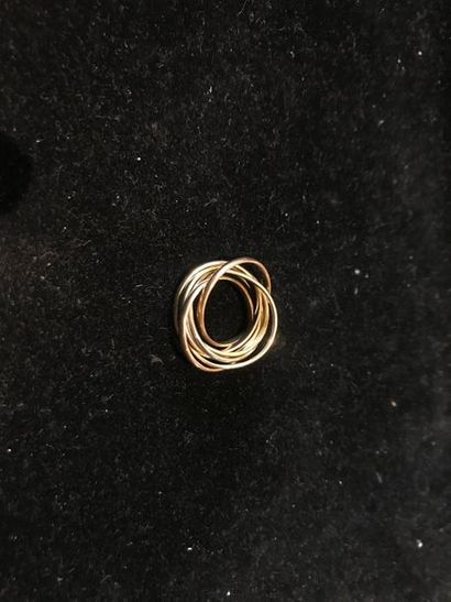 Bague semainier en or 750 °/°° signée Cartier
(Déformations).
Poids...