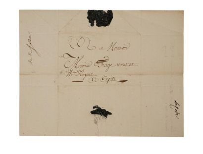 Marquis de SADE (1740-1814)
Lettre autographe...