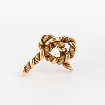 HERMES PARIS
clip cordage en or 750 °/°°....