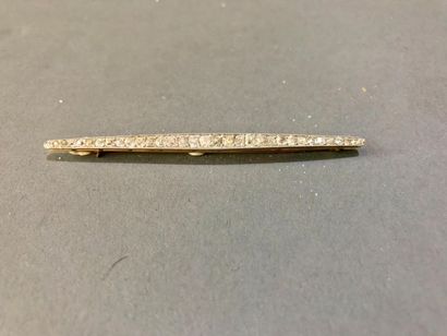 Broche barrette en or deux tons 750 °/°°...