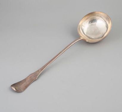 Louche en argent XVIIIe 950 °/°° modèle uniplat...