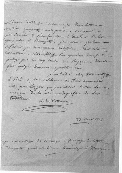 [EMPIRE]
Précieuse réunion de quatre autographes...