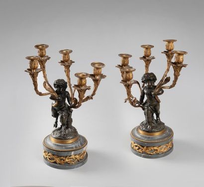 D'après CLODION (1738-1814)
Paire de candélabres...