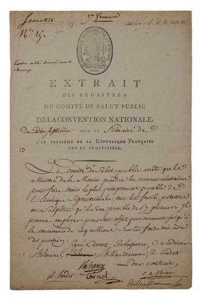 [COMITE de SALUT PUBLIC]
Extrait des registres...