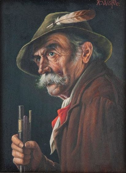 Frans-Xaver WÖLFLE (1887-1972) 
Homme au...