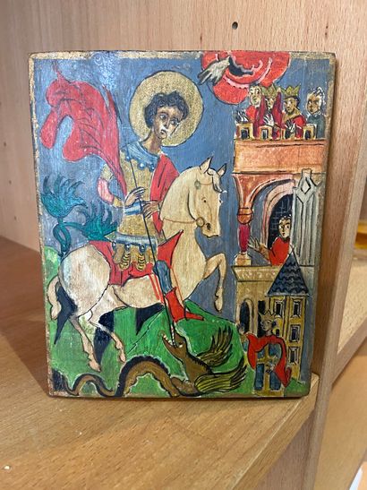 ICONE 

Saint Georges

Bois peint

14 x 11...