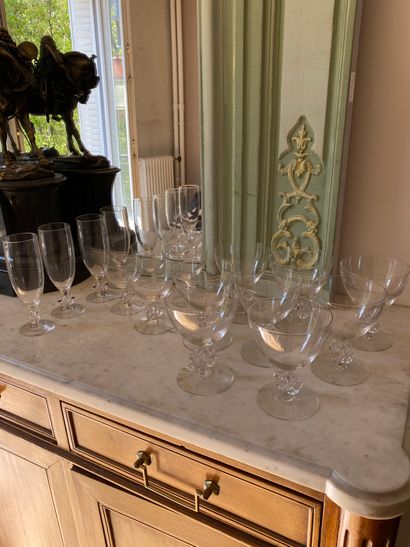 Partie de service de verres en cristal (...
