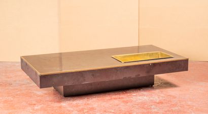 Table basse avec compartiment en bois laqué...