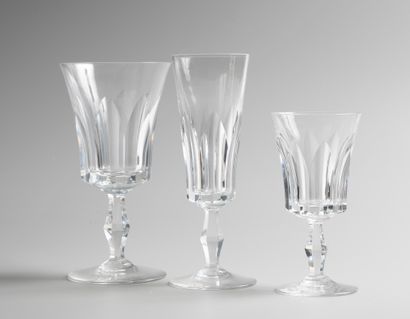 BACCARAT. Partie de service de verres en...