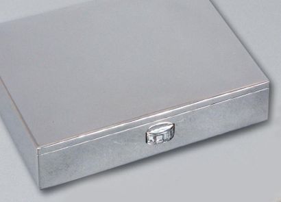 ETUI DU SOIR en platine, fermoir 