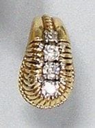 BAGUE en or et platine à motifs de fils torsadés,...