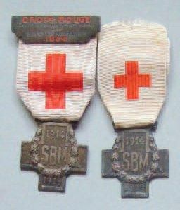 Lot de 2 CROIX COMMEMORATIVES DE LA SOCIETE...