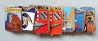 AVIATION - Lot de 7 insignes: «1ère division...
