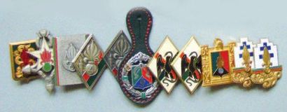 LEGION - Lot de 11 insignes: «2ème REI»,...