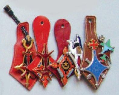 SAHARIENS - Lot de 6 insignes: «Compagnie...