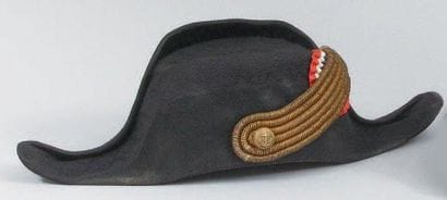 BICORNE D'OFFICIER DE MARINE III REPUBLIQUE,...