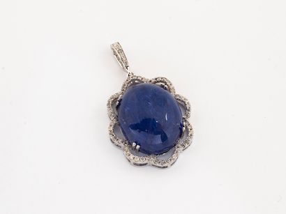 Pendant in white gold 750 °/°° decorated...