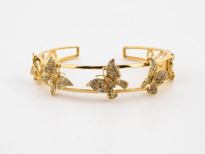 Bracelet in gold 750 °/°° decorated with...