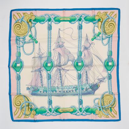 HERMES
Printed silk square
