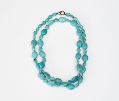 Turquoise pebble necklace