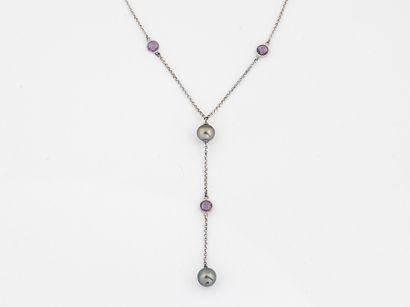 Necklace drapery silver 925 ° / ° ° enhanced...
