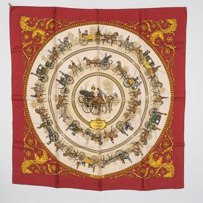 HERMES
Printed silk square
