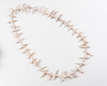 Necklace of baroque freshwater pearls of...