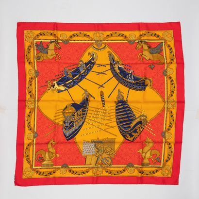 HERMES
Printed silk square
