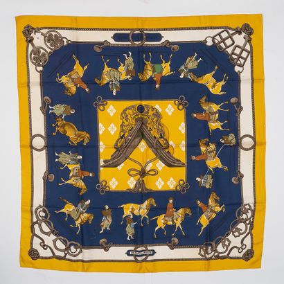 HERMES
Printed silk square
