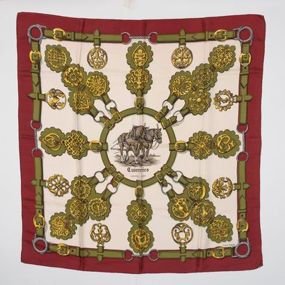 HERMES
Printed silk square
