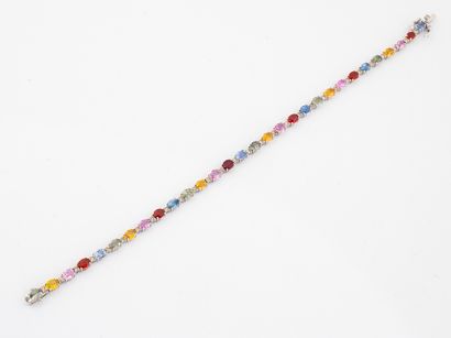 Necklace river in white gold 750 °/°° set...