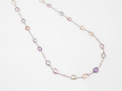 Necklace chain in white gold 750 °/°° set...