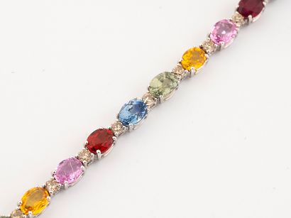 Necklace river in white gold 750 °/°° set...