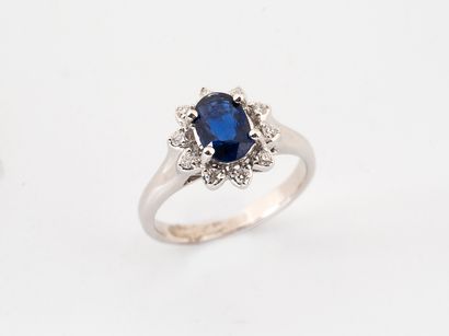 Daisy ring in white gold 750°/°° set with...