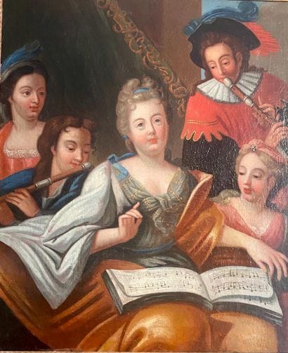 Suiveur de Jean RAOUX (1677-1734)
Le concert
Huile...